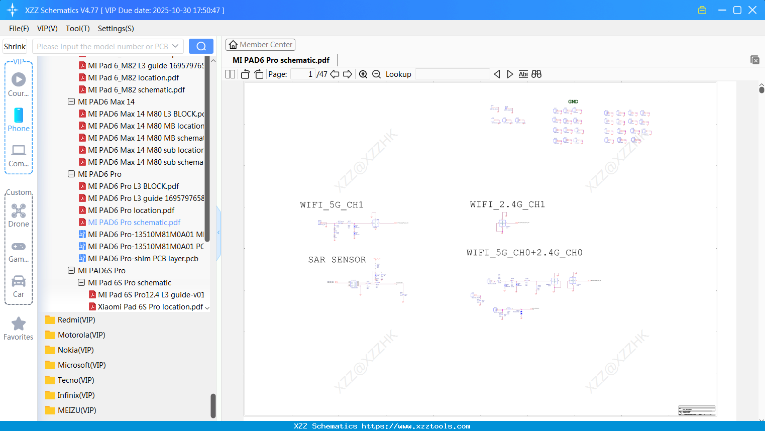 Xiaomi MI PAD6 Pro Schematic